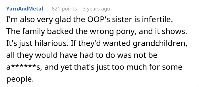 Woman Admits She’s Happy Toxic Sis Is Infertile, Says She Would Damage The Kid Like She Did With Her Woman Admits She’s Happy Toxic Sis Is Infertile, Says She Would Damage The Kid Like She Did With Her