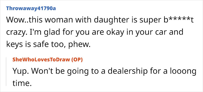 Entitled Mom Desperately Wants “A Blue Car” For Daughter, Even Though It Has An Owner Already Entitled Mom Desperately Wants “A Blue Car” For Daughter, Even Though It Has An Owner Already