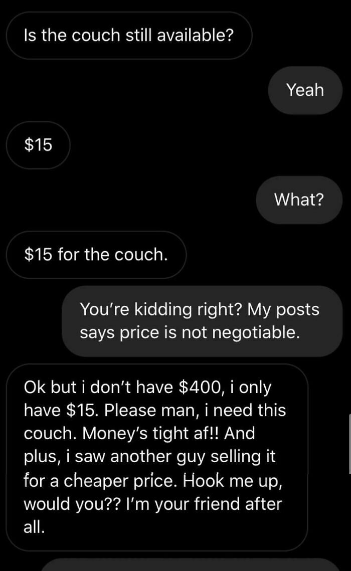 48 Cheap Friends Whose Choosing Beggar Antics Ended In A Well-Deserved Reality Check 48 Cheap Friends Whose Choosing Beggar Antics Ended In A Well-Deserved Reality Check