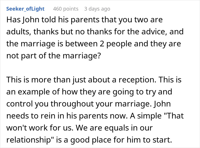 &ldquo;A Christian Woman That Submits&rdquo;: Bride Wants To Cancel A Wedding Reception After In-Laws&rsquo; Marriage Advice Leaves Her Speechless