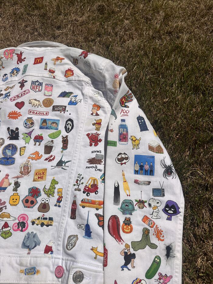 Artist Spent Five Years Filling One Jacket With The Pop Culture That Shaped Gen-Z&rsquo;s Childhood