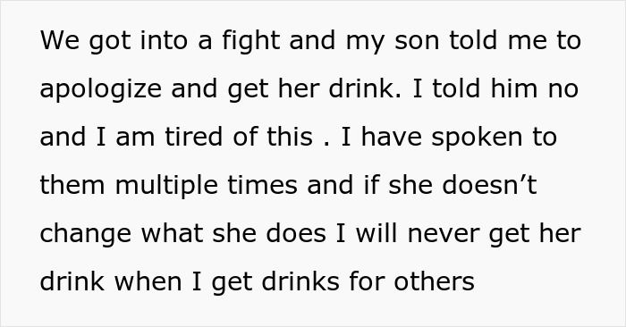 MIL Matches DIL’s Pettiness And Refuses To Get Her Coffee Order, Son Demands She Apologize
