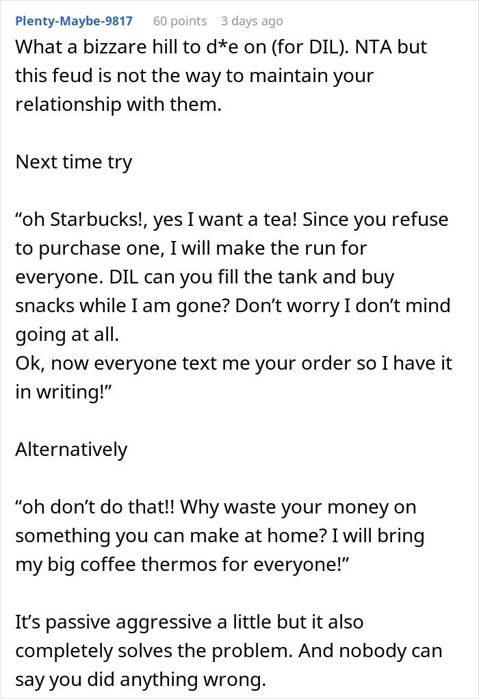 MIL Matches DIL’s Pettiness And Refuses To Get Her Coffee Order, Son Demands She Apologize