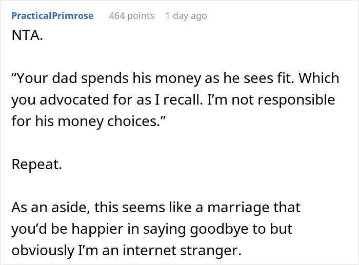 Mom Earns More Than Hubs But Refuses To Fund His Kids, Stepdaughter Says Her Children Get Everything Mom Earns More Than Hubs But Refuses To Fund His Kids, Stepdaughter Says Her Children Get Everything