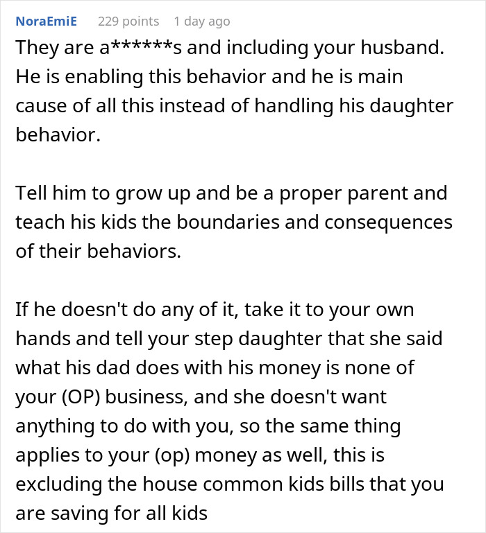 Mom Earns More Than Hubs But Refuses To Fund His Kids, Stepdaughter Says Her Children Get Everything Mom Earns More Than Hubs But Refuses To Fund His Kids, Stepdaughter Says Her Children Get Everything