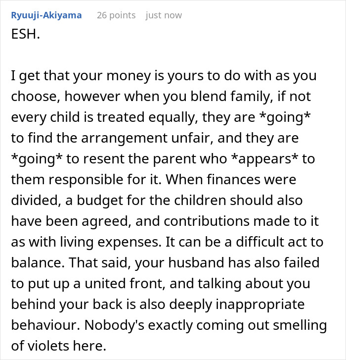 Mom Earns More Than Hubs But Refuses To Fund His Kids, Stepdaughter Says Her Children Get Everything Mom Earns More Than Hubs But Refuses To Fund His Kids, Stepdaughter Says Her Children Get Everything