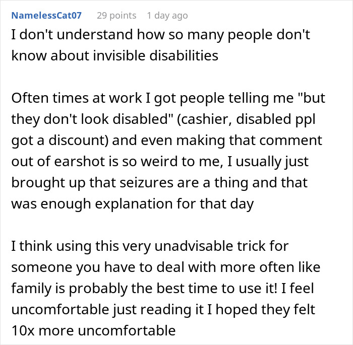 Nosy Relative Doubts Woman’s Disability, She Pops Her Joint Out And Leaves Them Horrified Nosy Relative Doubts Woman’s Disability, She Pops Her Joint Out And Leaves Them Horrified