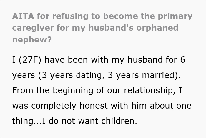 Wife Won’t Become Primary Caregiver For Husband’s Orphaned Nephew, He Calls Her A Failed Woman Wife Won’t Become Primary Caregiver For Husband’s Orphaned Nephew, He Calls Her A Failed Woman