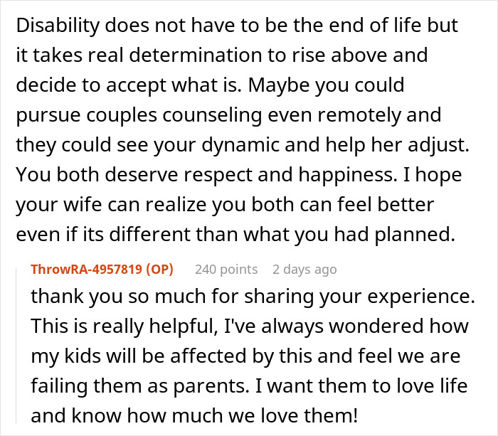 Husband’s Life Is A Living Hell Due To Wife’s Disability After An Accident: “Don’t Know If I Can Do This” Husband’s Life Is A Living Hell Due To Wife’s Disability After An Accident: “Don’t Know If I Can Do This”