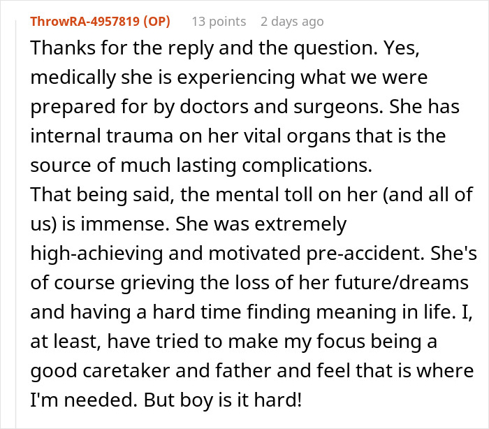 Husband’s Life Is A Living Hell Due To Wife’s Disability After An Accident: “Don’t Know If I Can Do This” Husband’s Life Is A Living Hell Due To Wife’s Disability After An Accident: “Don’t Know If I Can Do This”