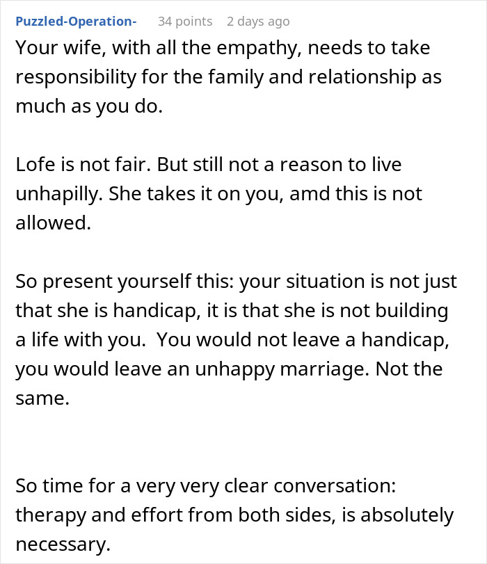 Husband’s Life Is A Living Hell Due To Wife’s Disability After An Accident: “Don’t Know If I Can Do This” Husband’s Life Is A Living Hell Due To Wife’s Disability After An Accident: “Don’t Know If I Can Do This”