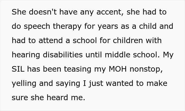 SIL Bullies Bride’s Deaf Cousin, Then Destroys Her Hearing Aids And Gets Banned From Wedding SIL Bullies Bride’s Deaf Cousin, Then Destroys Her Hearing Aids And Gets Banned From Wedding