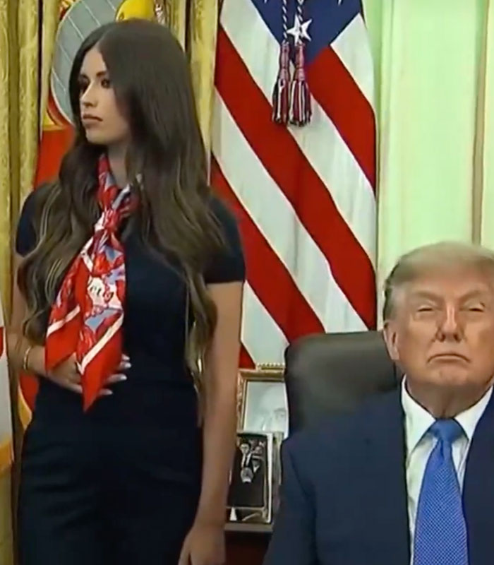 Mystery Woman Behind Trump Goes Viral After One Strange Gesture Sparks A Wild Theory Mystery Woman Behind Trump Goes Viral After One Strange Gesture Sparks A Wild Theory