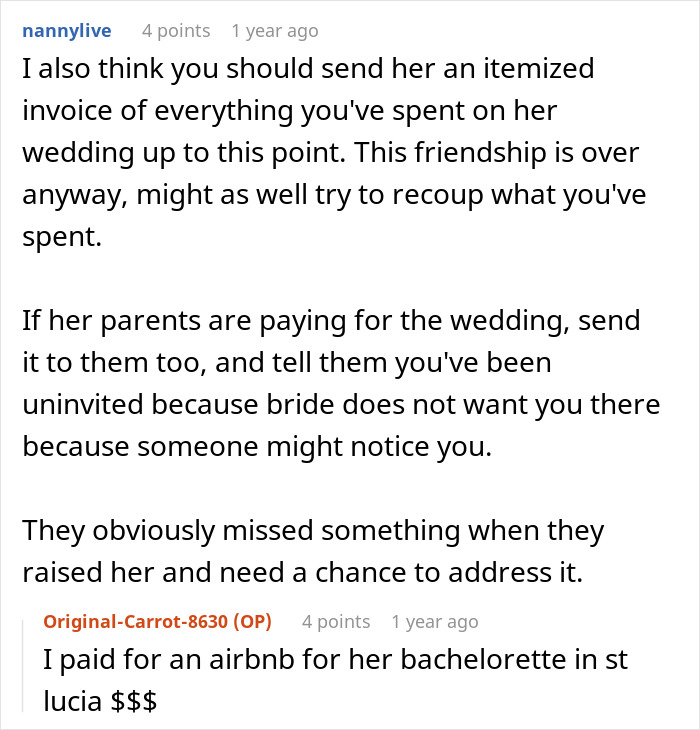 Bride Uninvites Maid Of Honor From The Wedding Out Of Nowhere, Her Reason For It Ends The Friendship