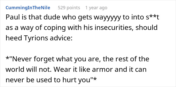 Guy Thinks Game Of Thrones Quotes Make Insults Clever, Writes GF Out Of The Story When She Complains