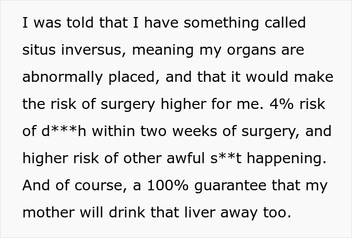 Alcoholic Mom Treats 28YO Daughter Like She’s Disposable, Demands Her Liver After Ruining Her Own Alcoholic Mom Treats 28YO Daughter Like She’s Disposable, Demands Her Liver After Ruining Her Own