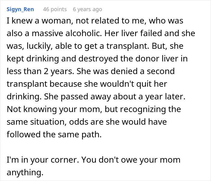 Alcoholic Mom Treats 28YO Daughter Like She’s Disposable, Demands Her Liver After Ruining Her Own Alcoholic Mom Treats 28YO Daughter Like She’s Disposable, Demands Her Liver After Ruining Her Own