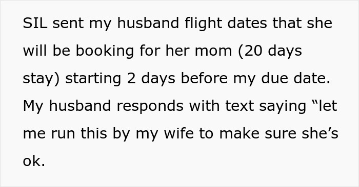MIL Wants 20 Days With Newborn, Pregnant DIL Says Her Recovery Comes First And Cancels The Visit
