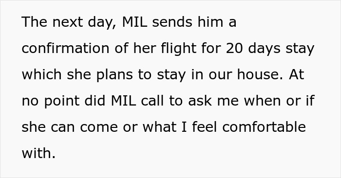 MIL Wants 20 Days With Newborn, Pregnant DIL Says Her Recovery Comes First And Cancels The Visit