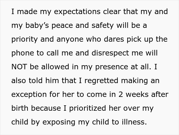 MIL Wants 20 Days With Newborn, Pregnant DIL Says Her Recovery Comes First And Cancels The Visit
