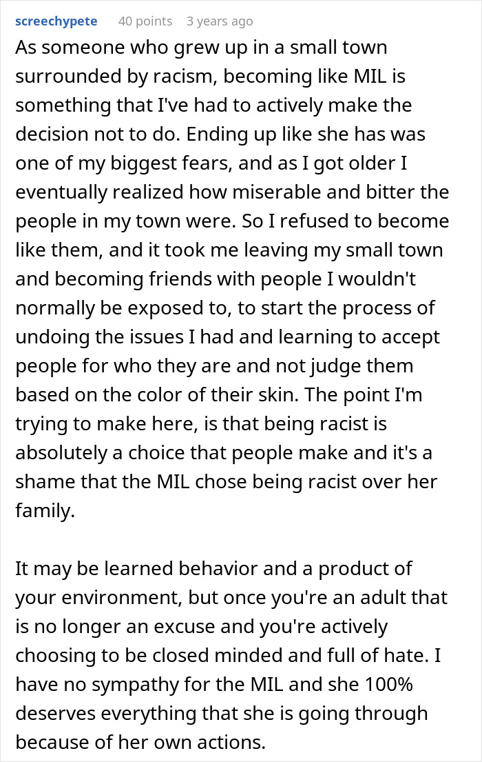 Wretched MIL Won’t Stop Being Racist Towards DIL, Then Cries Foul As Whole Family Ditches Her Wretched MIL Won’t Stop Being Racist Towards DIL, Then Cries Foul As Whole Family Ditches Her