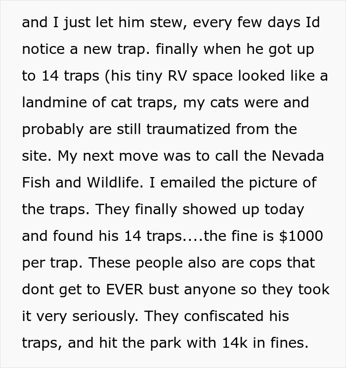 Tenant Refuses To Leave As Neighbor Escalates, Then 14 Cat Traps Bring A $14k Fine From Officials Tenant Refuses To Leave As Neighbor Escalates, Then 14 Cat Traps Bring A $14k Fine From Officials