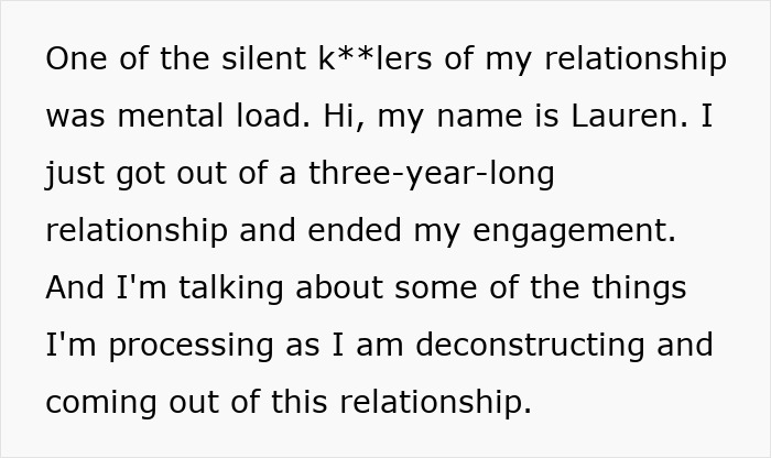 Woman’s Viral Take On Mental Load In Relationships Leaves Men Angry And Women Feeling Seen Woman’s Viral Take On Mental Load In Relationships Leaves Men Angry And Women Feeling Seen