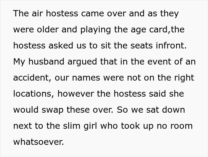 Elderly Passengers Get Stuck Next To A Very Large Man On A Plane, Regret Stealing Couple’s Seats Elderly Passengers Get Stuck Next To A Very Large Man On A Plane, Regret Stealing Couple’s Seats