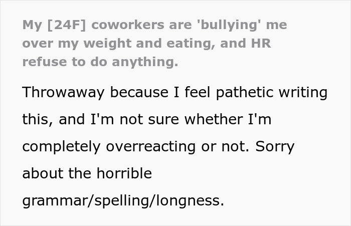 Woman Gets Bullied At Work Over Her Body, HR’s Response Leaves Her Completely Stunned Woman Gets Bullied At Work Over Her Body, HR’s Response Leaves Her Completely Stunned