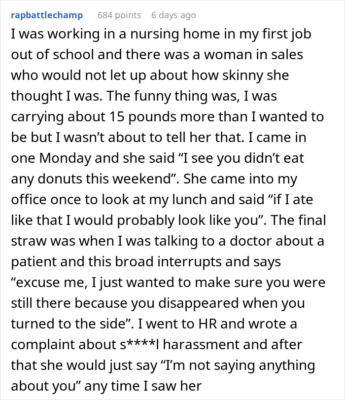 Woman Gets Bullied At Work Over Her Body, HR’s Response Leaves Her Completely Stunned Woman Gets Bullied At Work Over Her Body, HR’s Response Leaves Her Completely Stunned