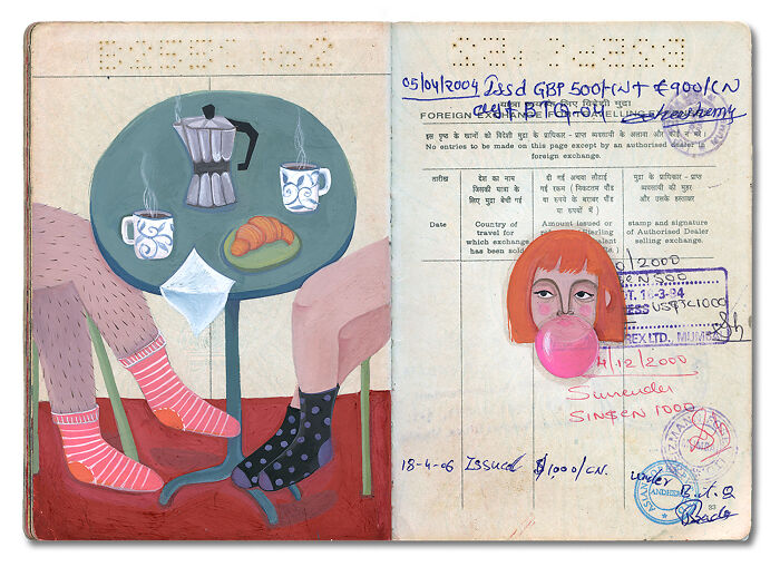This Artist Transformed Her Late Father’s Passport Into A Beautiful Memory Capsule (16 Pics) This Artist Transformed Her Late Father’s Passport Into A Beautiful Memory Capsule (16 Pics)