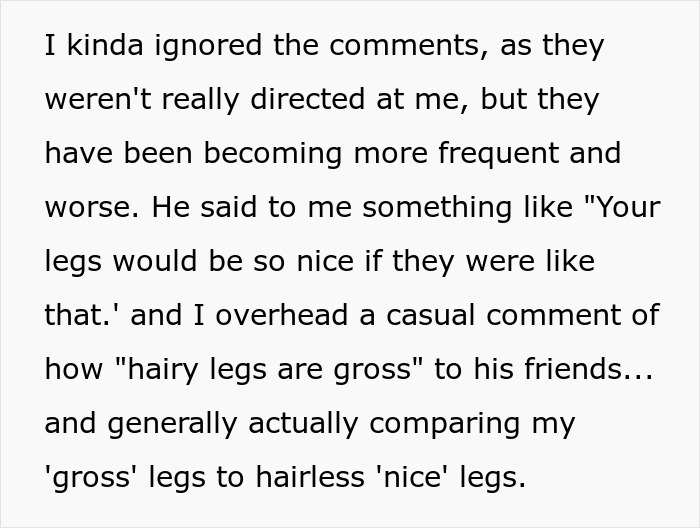 Woman Loses Rose-Tinted Glasses For BF After He Mocks Her Leg Hair Due To His Friends’ Comments Woman Loses Rose-Tinted Glasses For BF After He Mocks Her Leg Hair Due To His Friends’ Comments