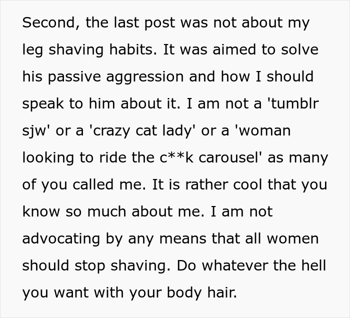 Woman Loses Rose-Tinted Glasses For BF After He Mocks Her Leg Hair Due To His Friends’ Comments Woman Loses Rose-Tinted Glasses For BF After He Mocks Her Leg Hair Due To His Friends’ Comments