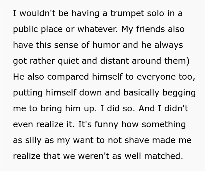 Woman Loses Rose-Tinted Glasses For BF After He Mocks Her Leg Hair Due To His Friends’ Comments Woman Loses Rose-Tinted Glasses For BF After He Mocks Her Leg Hair Due To His Friends’ Comments