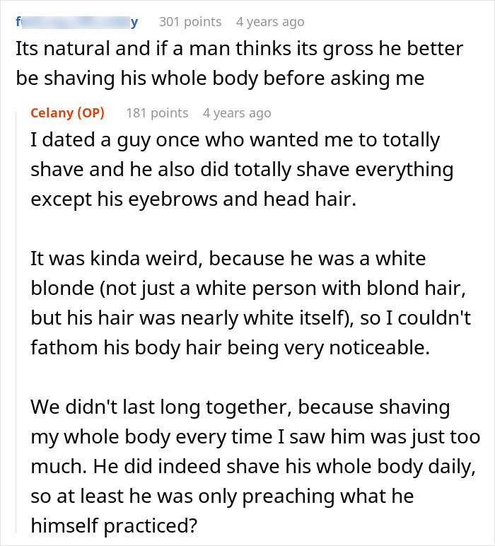 Woman Loses Rose-Tinted Glasses For BF After He Mocks Her Leg Hair Due To His Friends’ Comments Woman Loses Rose-Tinted Glasses For BF After He Mocks Her Leg Hair Due To His Friends’ Comments