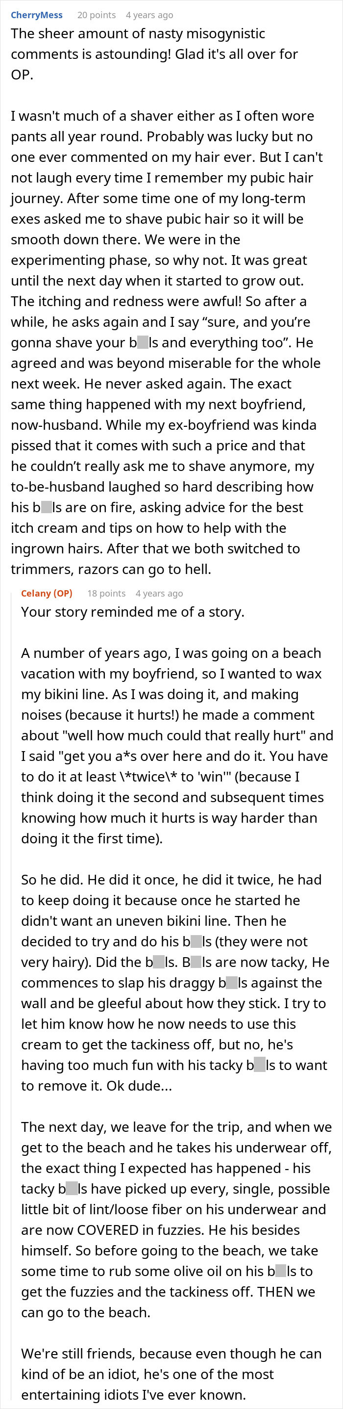 Woman Loses Rose-Tinted Glasses For BF After He Mocks Her Leg Hair Due To His Friends’ Comments Woman Loses Rose-Tinted Glasses For BF After He Mocks Her Leg Hair Due To His Friends’ Comments