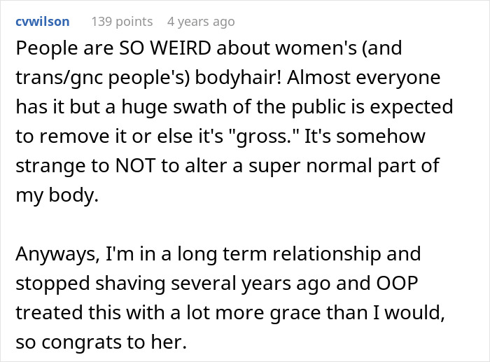 Woman Loses Rose-Tinted Glasses For BF After He Mocks Her Leg Hair Due To His Friends’ Comments Woman Loses Rose-Tinted Glasses For BF After He Mocks Her Leg Hair Due To His Friends’ Comments