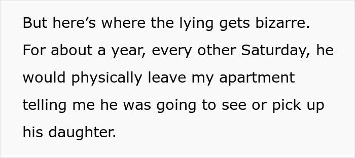 Guy Creates An Entire Fictional Relationship With His Child For A Year, GF Shell-Shocked Guy Creates An Entire Fictional Relationship With His Child For A Year, GF Shell-Shocked