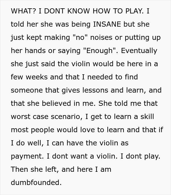 Bride Expects Former Classmate To Learn Violin For Her Wedding, Is Shocked When She Laughs Her Off Bride Expects Former Classmate To Learn Violin For Her Wedding, Is Shocked When She Laughs Her Off