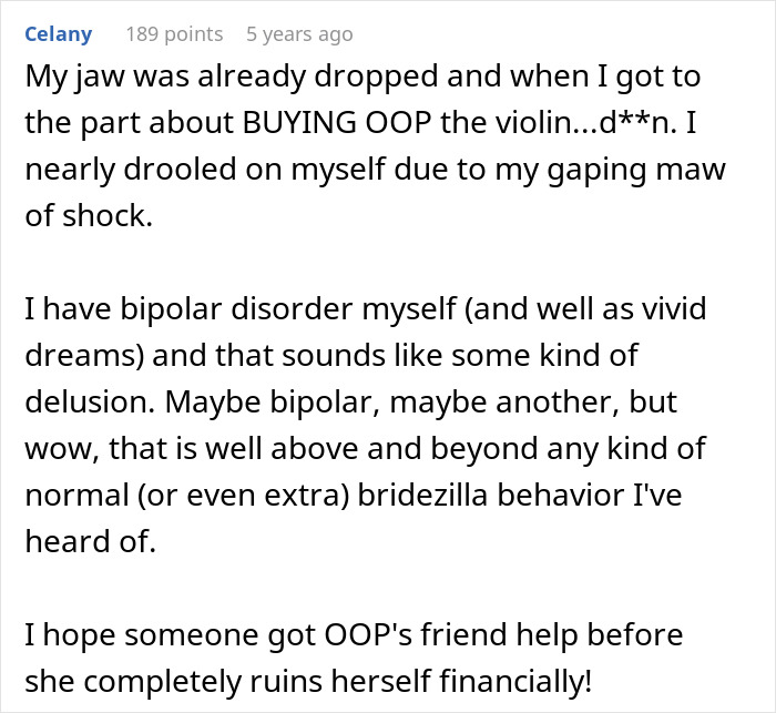 Bride Expects Former Classmate To Learn Violin For Her Wedding, Is Shocked When She Laughs Her Off Bride Expects Former Classmate To Learn Violin For Her Wedding, Is Shocked When She Laughs Her Off