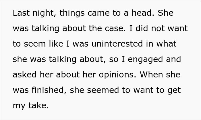 Wife Becomes Obsessed With Criminal Trial, Gets Mad When Hubby Refuses To Agree With Her Theory Wife Becomes Obsessed With Criminal Trial, Gets Mad When Hubby Refuses To Agree With Her Theory