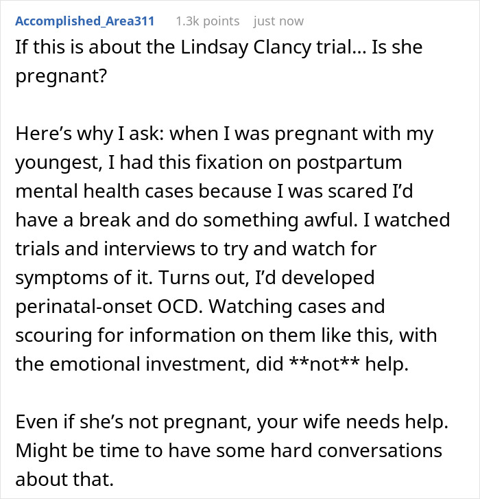 Wife Becomes Obsessed With Criminal Trial, Gets Mad When Hubby Refuses To Agree With Her Theory Wife Becomes Obsessed With Criminal Trial, Gets Mad When Hubby Refuses To Agree With Her Theory
