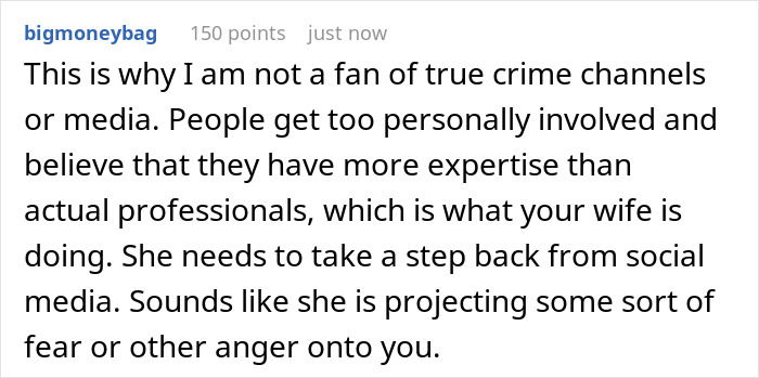 Wife Becomes Obsessed With Criminal Trial, Gets Mad When Hubby Refuses To Agree With Her Theory Wife Becomes Obsessed With Criminal Trial, Gets Mad When Hubby Refuses To Agree With Her Theory