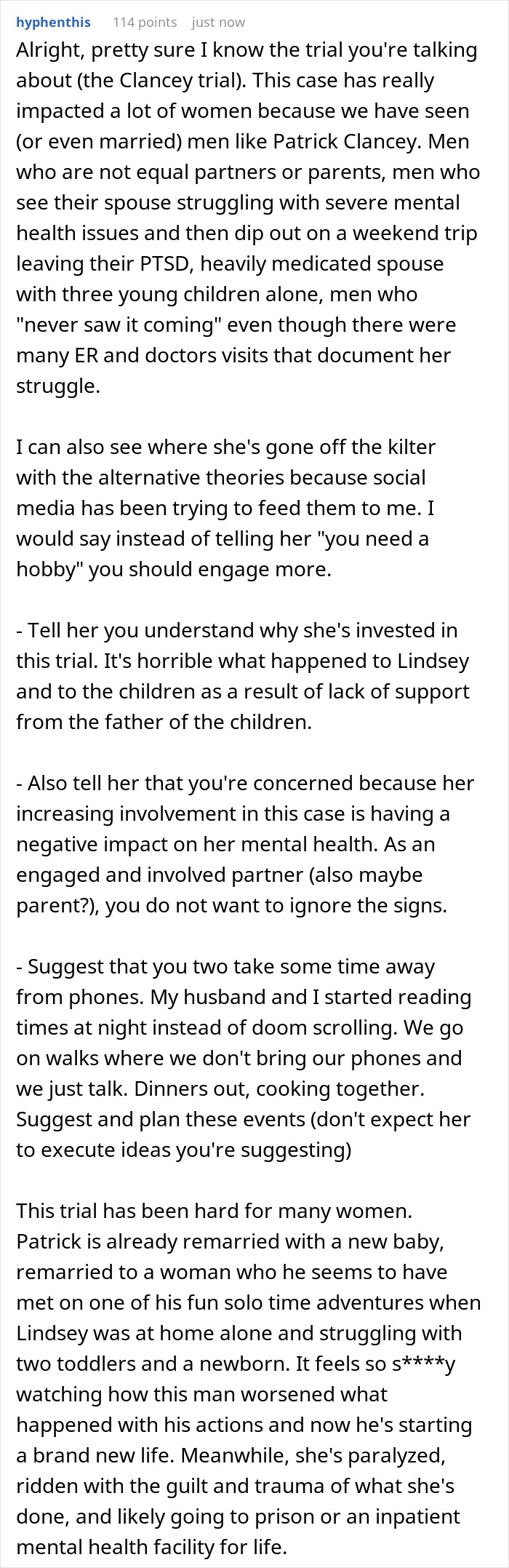 Wife Becomes Obsessed With Criminal Trial, Gets Mad When Hubby Refuses To Agree With Her Theory Wife Becomes Obsessed With Criminal Trial, Gets Mad When Hubby Refuses To Agree With Her Theory