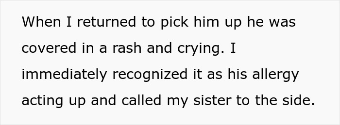 Woman’s Sister Deliberately Triggers Her Son’s Allergy, Claims She Was Making Him Stronger Woman’s Sister Deliberately Triggers Her Son’s Allergy, Claims She Was Making Him Stronger