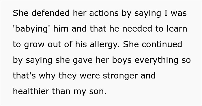 Woman’s Sister Deliberately Triggers Her Son’s Allergy, Claims She Was Making Him Stronger Woman’s Sister Deliberately Triggers Her Son’s Allergy, Claims She Was Making Him Stronger