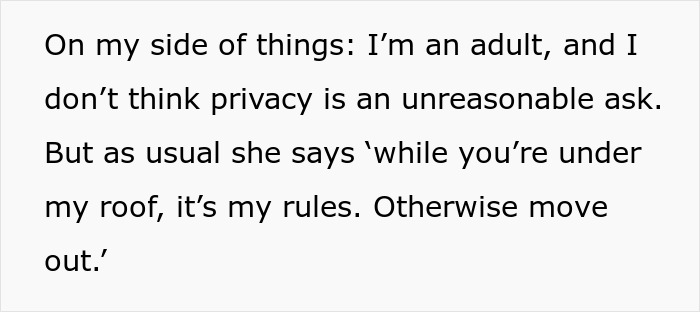 Controlling Mom Walks In On Her 22YO Daughter Whenever She Likes, Forbids Her From Locking The Door Controlling Mom Walks In On Her 22YO Daughter Whenever She Likes, Forbids Her From Locking The Door