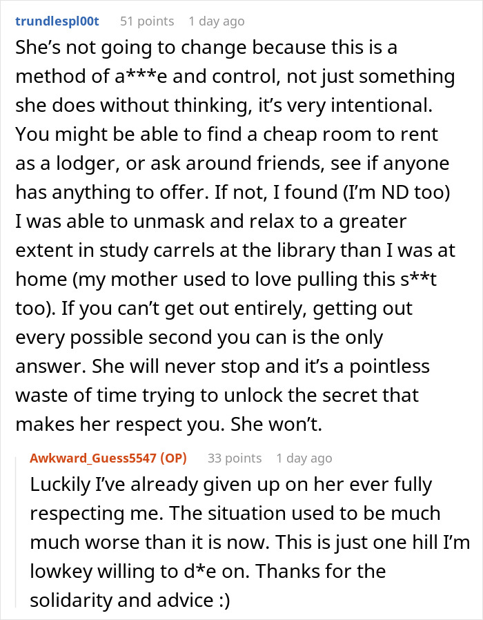 Controlling Mom Walks In On Her 22YO Daughter Whenever She Likes, Forbids Her From Locking The Door Controlling Mom Walks In On Her 22YO Daughter Whenever She Likes, Forbids Her From Locking The Door