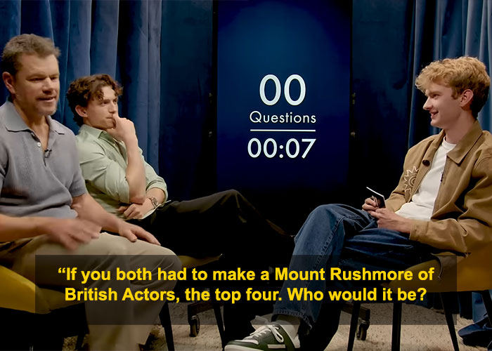 Matt Damon Shuts Down Tom Holland After He Ranked Himself Among The Greatest Actors In The History Of Britain Matt Damon Shuts Down Tom Holland After He Ranked Himself Among The Greatest Actors In The History Of Britain