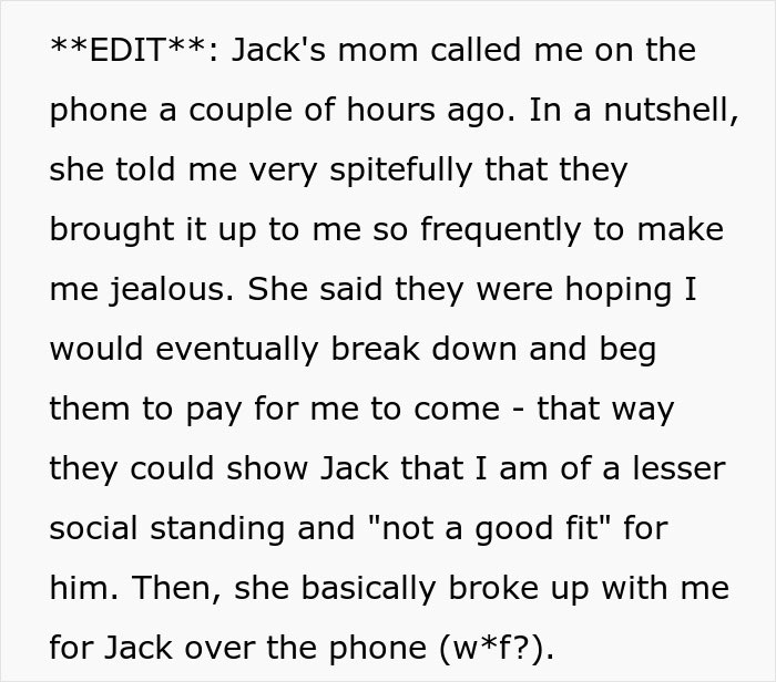 Woman Uncovers Her Boyfriend’s Family’s Cruel Plan After They Keep Rubbing Her Dream In Her Face Woman Uncovers Her Boyfriend’s Family’s Cruel Plan After They Keep Rubbing Her Dream In Her Face